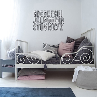 Sticker alphabet pour chambre d'enfant Sticker alphabet dans une chambre d'enfants