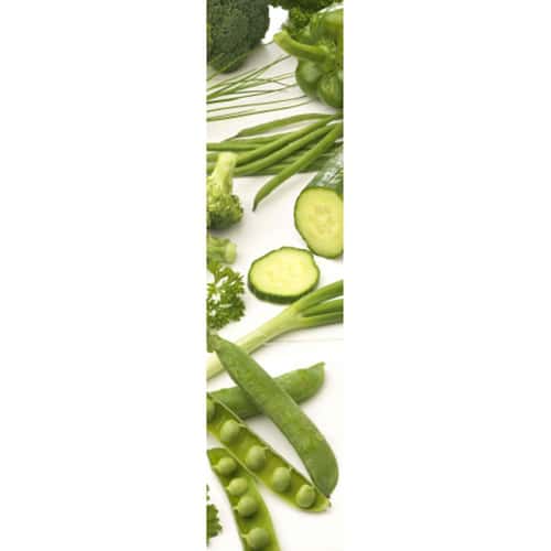 Une déco colorée grâce à nos stickers en forme de papier peint Légumes verts ! Sticker mural Courgette