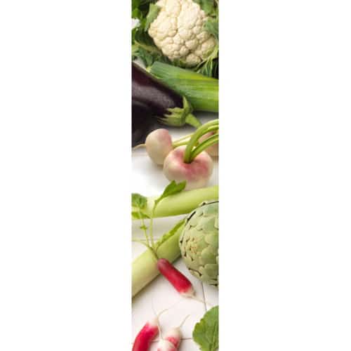 Une déco colorée grâce à nos stickers en forme de papier peint Légumes du marché ! Sticker Mural Légumes divers