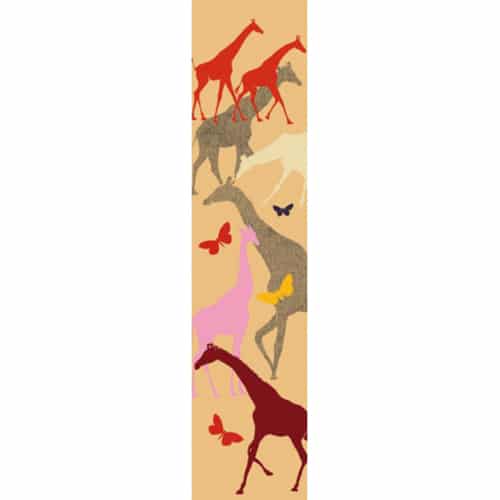 Sticker Savane Girafe pour thèmes et Papillons ! Autocollant de girafes et papillons prêt à coller au mur
