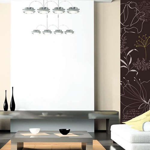 Choisissez une décoration unique pour votre intérieur avec notre sticker Poésie Chocolat mis en ambiance, 2ème proposition sticker Poésie Chocolat collé au mur