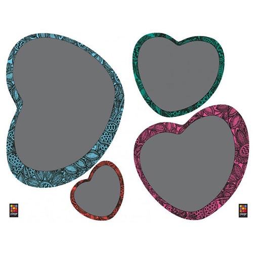 Stickers Tableau noir à craies Coeur Stickers autocollants tableau noir en forme de coeur