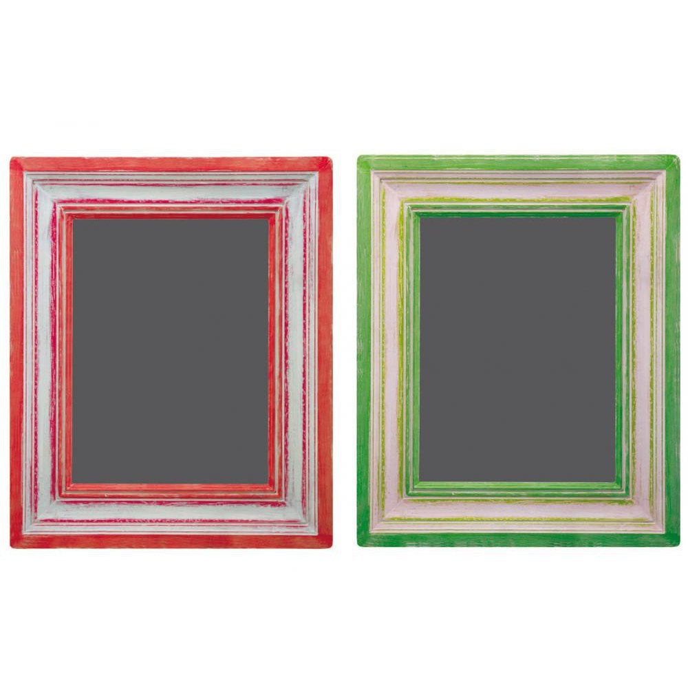 kit déco ardoises adhésives Pack déco ardoises adhésives style tableaux à craies cadre rouge et vert