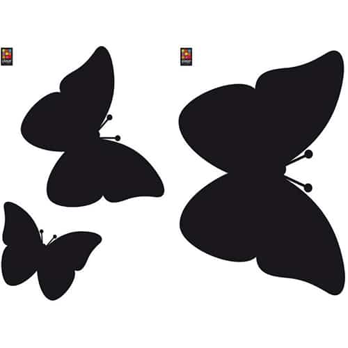 Mettez de la couleur avec notre sticker ardoise tableau noir Papillons ! mis en ambiance, 4ème proposition Sticker adhésif ardoise tableau noir Papillons !