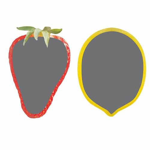 Sticker ardoise tableau noir Fraises et Citrons ! Sticker ardoise tableau noir Fraises et Citrons pour mur