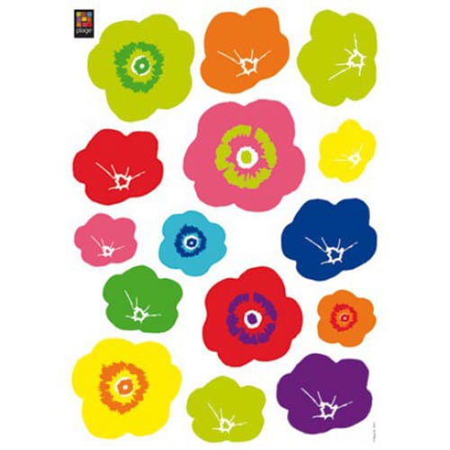 Sticker Fleurs Pop Multicolore pour déco intérieur