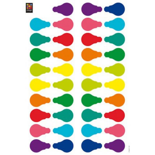 Offrez à votre intérieur une touche de couleur avec nos stickers Ampoules Couleurs Arc en Ciel ! Stickers muraux Ampoules multicolores