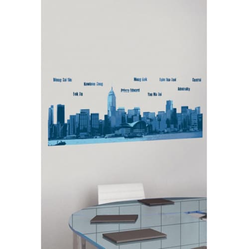 Découvrez et admirez avec le sticker Hong-Kong ! mis en ambiance, 1ère proposition Sticker Hong-Kong dans une salle de réunion