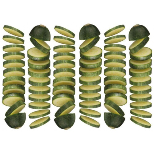 Ressentez les saveurs avec nos stickers Courgettes ! mis en ambiance, 1ère proposition Frise murale stickers adhésifs courgettes