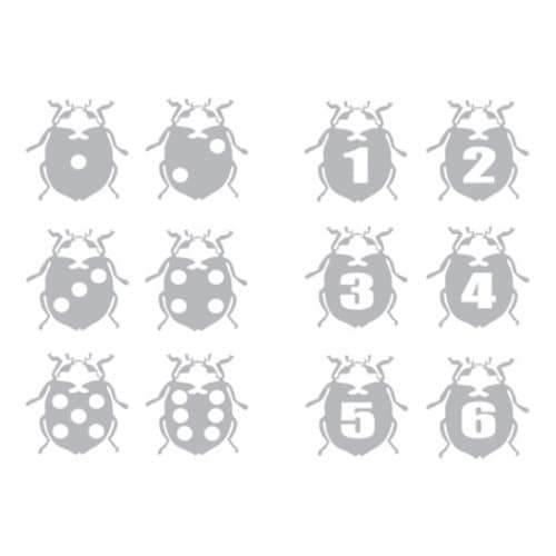 Une touche de nature avec nos stickers Coccinelles Argentées pour vos enfants ! Stickers muraux coccinelles grises pour enfants