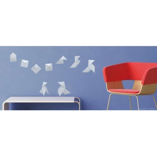 Faites de votre intérieur un espace moderne avec nos stickers Chien en Papier Origami ! mis en ambiance, 1ère proposition Sticker adhésif Origami