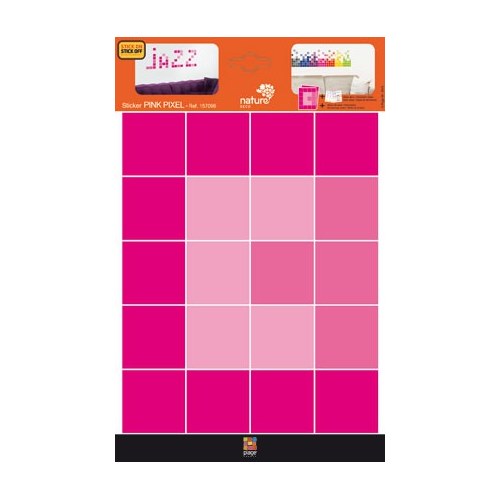 Sticker Pixels Roses ! Planche de sticker Pixels Roses