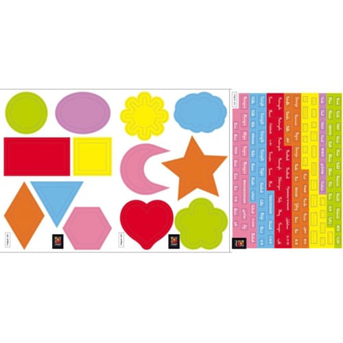 Alliez l'utile à l'agréable avec nos stickers Formes Anglais/Français ! Sticker murale forme Anglais/Français