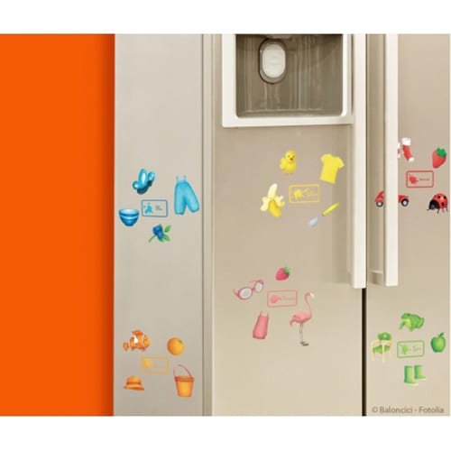 Alliez l'utile à l'agréable avec nos stickers Couleurs Anglais/Français ! mis en ambiance, 2ème proposition Stickers autocollants couleurs Français/Anglais
