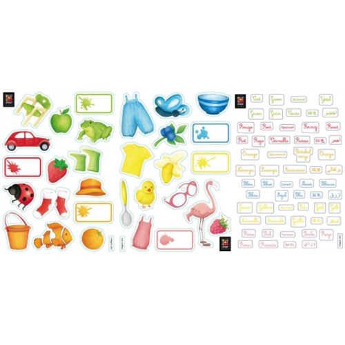 Alliez l'utile à l'agréable avec nos stickers Couleurs Anglais/Français ! mis en ambiance, 4ème proposition Stickers autocollants Anglais/Français