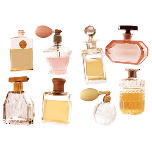 Nos stickers Flacons de Parfums pour une déco tendance ! Stickers muraux Flacons de parfums