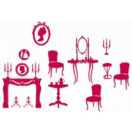 Faites rêver vos enfants avec nos stickers Princesses Mobilier Rose de Versailles ! Stickers muraux Princesse Versaillaise