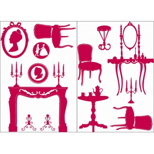 Faites rêver vos enfants avec nos stickers Princesses Mobilier Rose de Versailles ! mis en ambiance, 4ème proposition Stickers autocollants Princesse Versaillaise