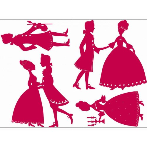 Personnalisez la chambre de vos enfants avec nos stickers Princes et Princesses au Bal ! mis en ambiance, 4ème proposition Stickers bal de princesses pour chambre d'enfants