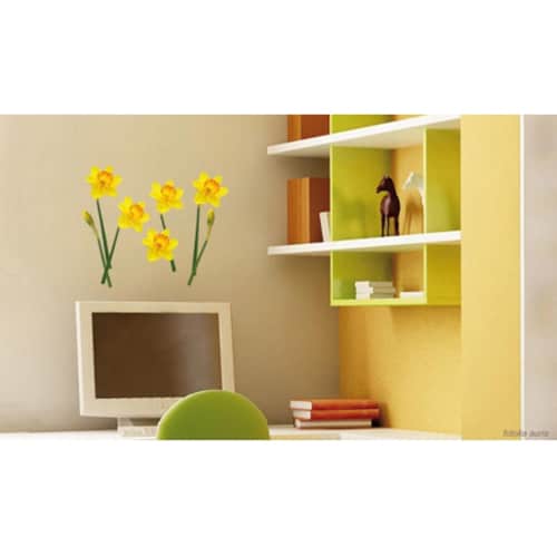 Créez une écrin de verdure avec le sticker Petites Jonquilles ! mis en ambiance, 2ème proposition Sticker Petites Jonquilles dans un bureau