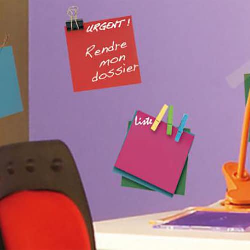 Sticker Pense Bête Façon Post-It ardoise effaçable! Stickers adhésif humour pense bête style Post-It ardoise