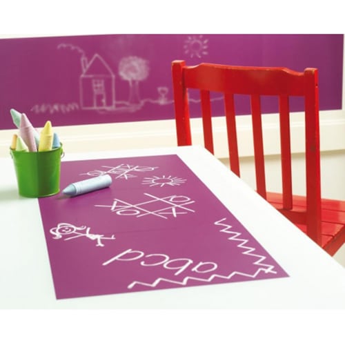 Optez pour une déco unique avec le sticker 2 ardoises violettes ! mis en ambiance, 2ème proposition Sticker autocollant 2 ardoises violettes