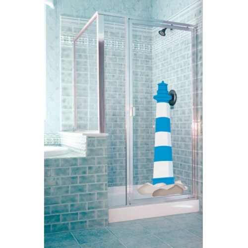 Créez une déco de salle de bain unique avec notre sticker Phare Marin pour paroi de douche ! mis en ambiance, 1ère proposition Sticker autocollant Phare Marin pour paroi de douche