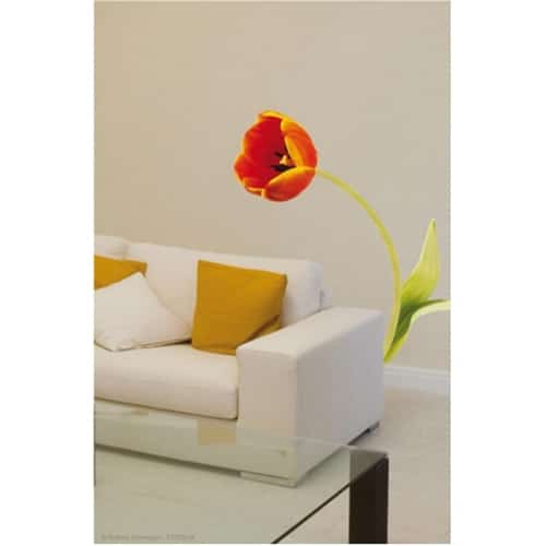 Créez une écrin de verdure avec le sticker Tulipe Courbée ! mis en ambiance, 1ère proposition Sticker autocollant Tulipe Courbée