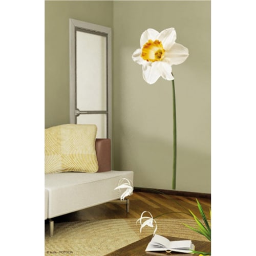 Créez une écrin de verdure avec le sticker Grand Narcisse ! mis en ambiance, 1ère proposition Sticker fleur Grand Narcisse à mettre au mur