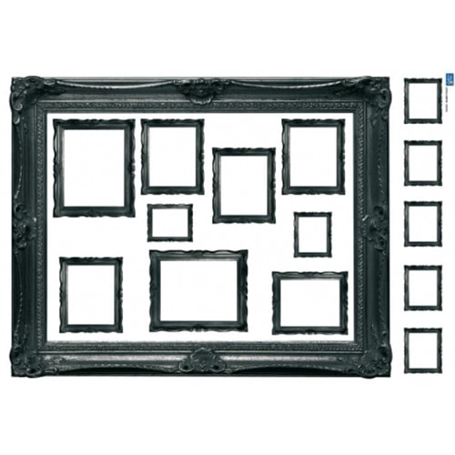 Stickers Cadres Noir style urbain ! Sticker Mural cadre rétro noir