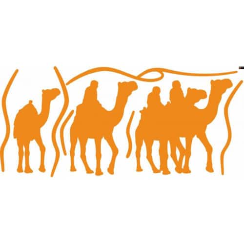 Créez un espace authentique avec notre sticker Caravane de Dromadaires ! mis en ambiance, 4ème proposition Sticker Caravane de Dromadaires