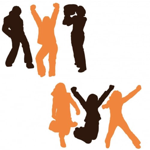 Un univers dansant pour votre intérieur ? Nos stickers Silhouettes Piste de danse sont faits pour vous ! Stickers muraux Pas de danse