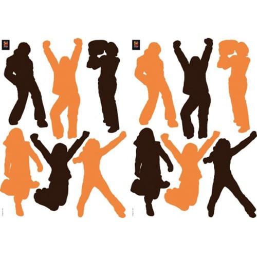 Un univers dansant pour votre intérieur ? Nos stickers Silhouettes Piste de danse sont faits pour vous ! mis en ambiance, 4ème proposition Stickers autocollants Pas de danse