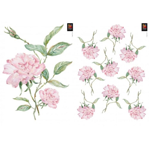 Créez une écrin de verdure avec le sticker Oeillets Roses ! mis en ambiance, 4ème proposition Sticker adhésif Oeillets Roses prêt à coller