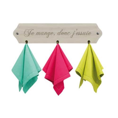 Stickers autocollants Je mange donc j'essuie décoration drôle mis en ambiance, 1ère proposition Stickers adhésifs muraux Je mange donc j'essuie décoration drôle mis en ambiance, 1ère proposition