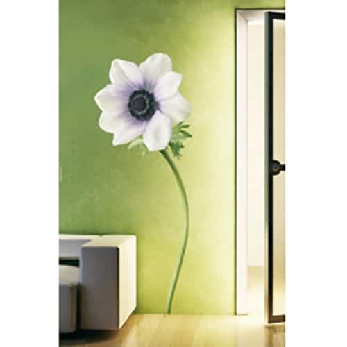 Créez une écrin de verdure avec le sticker Fleur d'Anémone Blanche ! Autocollant Fleur d'Anémone Blanche collé au mur