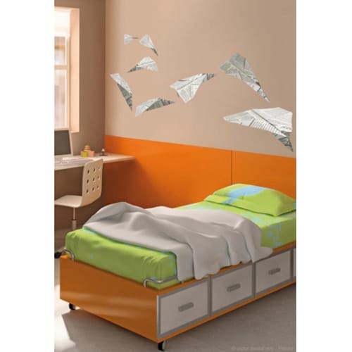 Une touche zen avec le sticker Avions en papier Origami ! mis en ambiance, 2ème proposition Stickers autocollants Avions en papiers