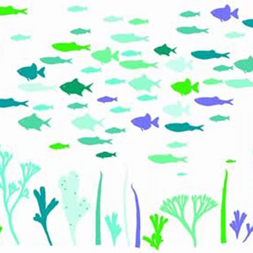 Créez une écrin de fraîcheur avec le sticker Poissons des abysses ! Sticker mural Poissons des abysses !