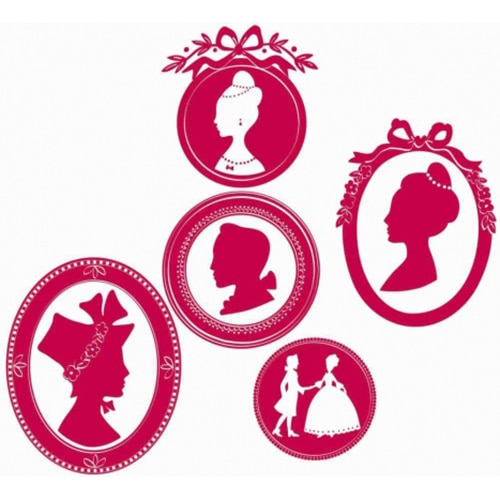 Faites rêver vos enfants avec nos stickers Princesses Rose Portraits Royaux ! Sticker mural portraits royaux roses pour filles