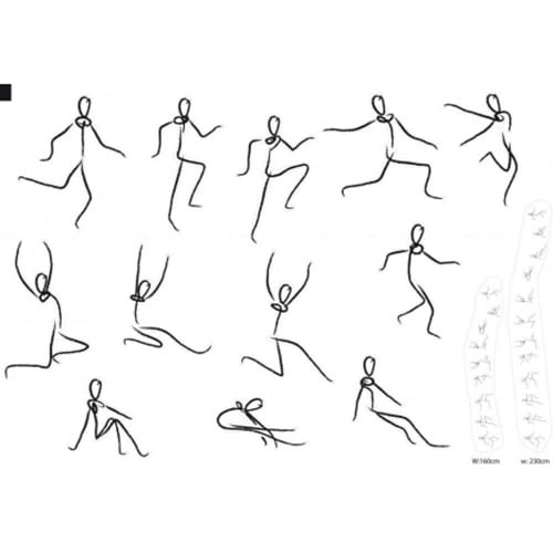 Offrez un air neuf à votre déco avec notre sticker Black & Blum Saut ! mis en ambiance, 4ème proposition sticker bonhommes dansants
