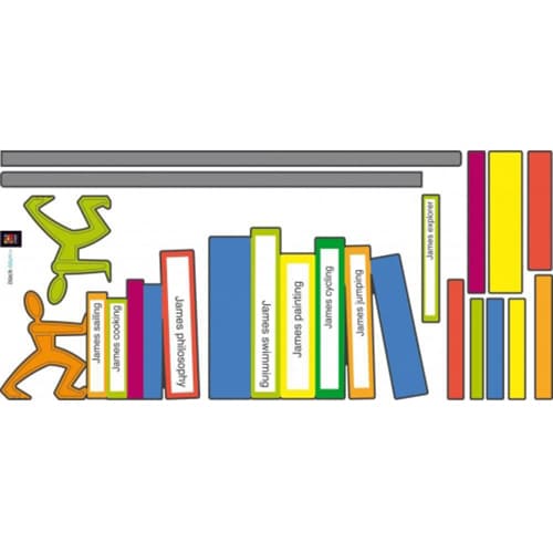 Sticker trompe-l'oeil Fausse Bibliothèque Black and Blum pour une déco chic ! mis en ambiance, 4ème proposition Sticker mural trompe-l'oeil Fausse Bibliothèque Black and Blum pour une déco chic