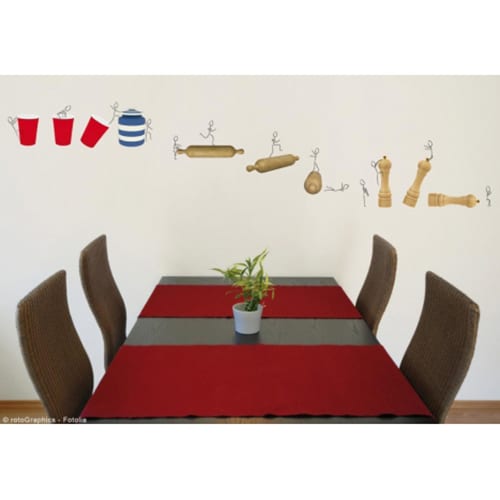 Offrez à votre cuisine une touche unique avec nos stickers Les lutins de la cuisine ! mis en ambiance, 2ème proposition Frise adhésive Lutins de cuisine