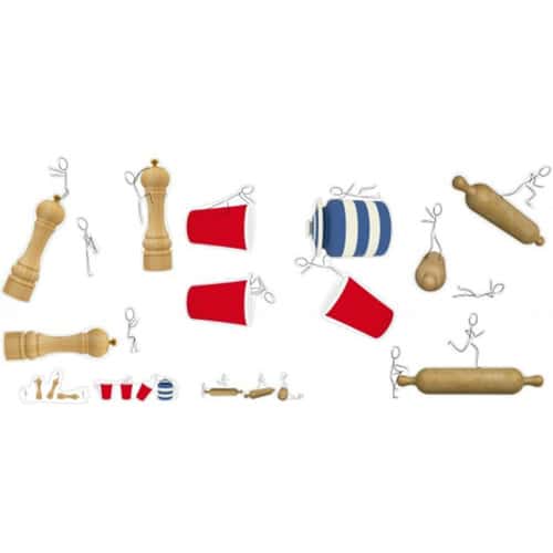Offrez à votre cuisine une touche unique avec nos stickers Les lutins de la cuisine ! mis en ambiance, 4ème proposition Stickers autocollants muraux Lutins de cuisine
