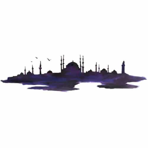 Partez à l'aventure avec nos stickers Istanbul à l'aquarelle ! Sticker istanbul déco maison