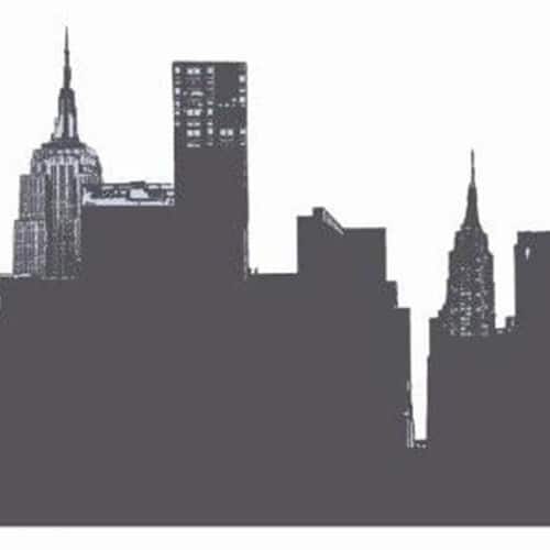 Stickers ardoise effaçable Vue de New-York ! Stickers mural ardoise effaçable Vue de New-York à coller
