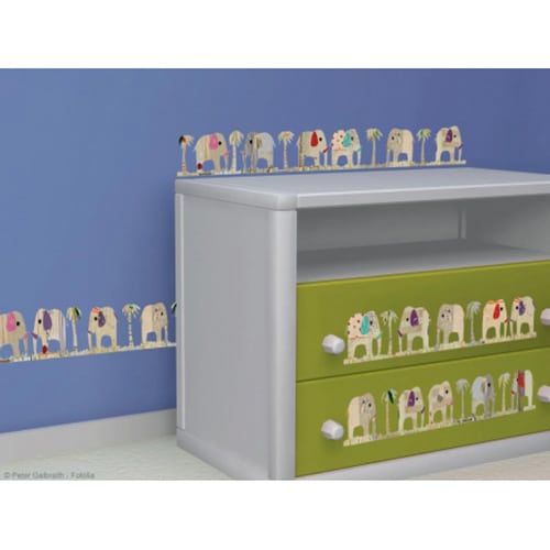 Choisissez nos stickers frise déco Fanfan l'éléphant ! Stickers frise murale Fanfan l'élephant