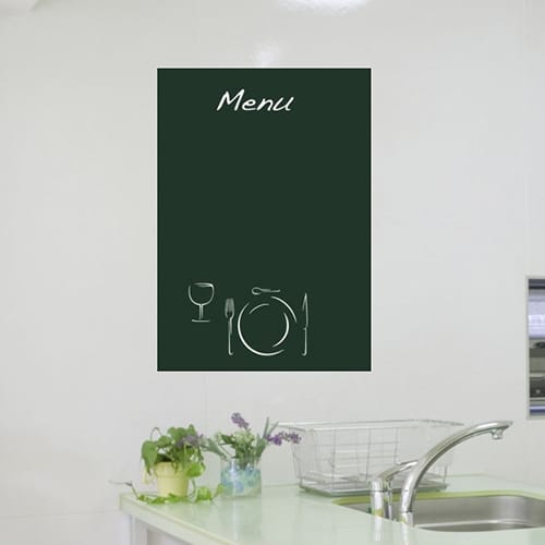 Une déco colorée grâce à nos stickers autocollants effaçable Menu ! Stickers autocollants effaçable Menu dans une cuisine