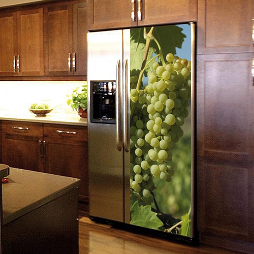 Sticker pour Grand Frigo Grappes de Raisins. Sticker adhésif pour Grand Frigo Grappes de Raisins.