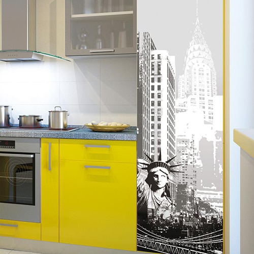 Sticker pour Grand frigo New York USA Sticker New York adhésif pour grand frigo