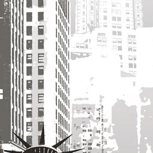Sticker pour Grand frigo New York USA mis en ambiance, 2ème proposition Stickers pour frigo New York USA adhésifs